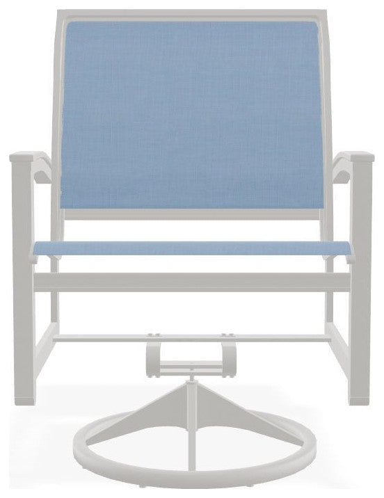 Bazza Sling Outdoor Swivel Rocker, Sky/Snow