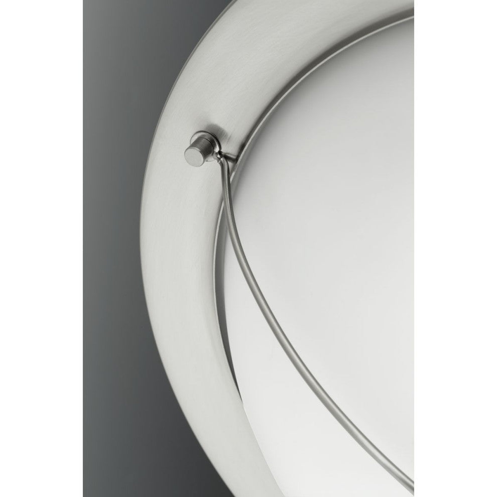 Progress Lighting Portal 1-Light Flush Mount, Brushed Nickel, 9"x2.5", Brushed Nickel, 9"x2.5"