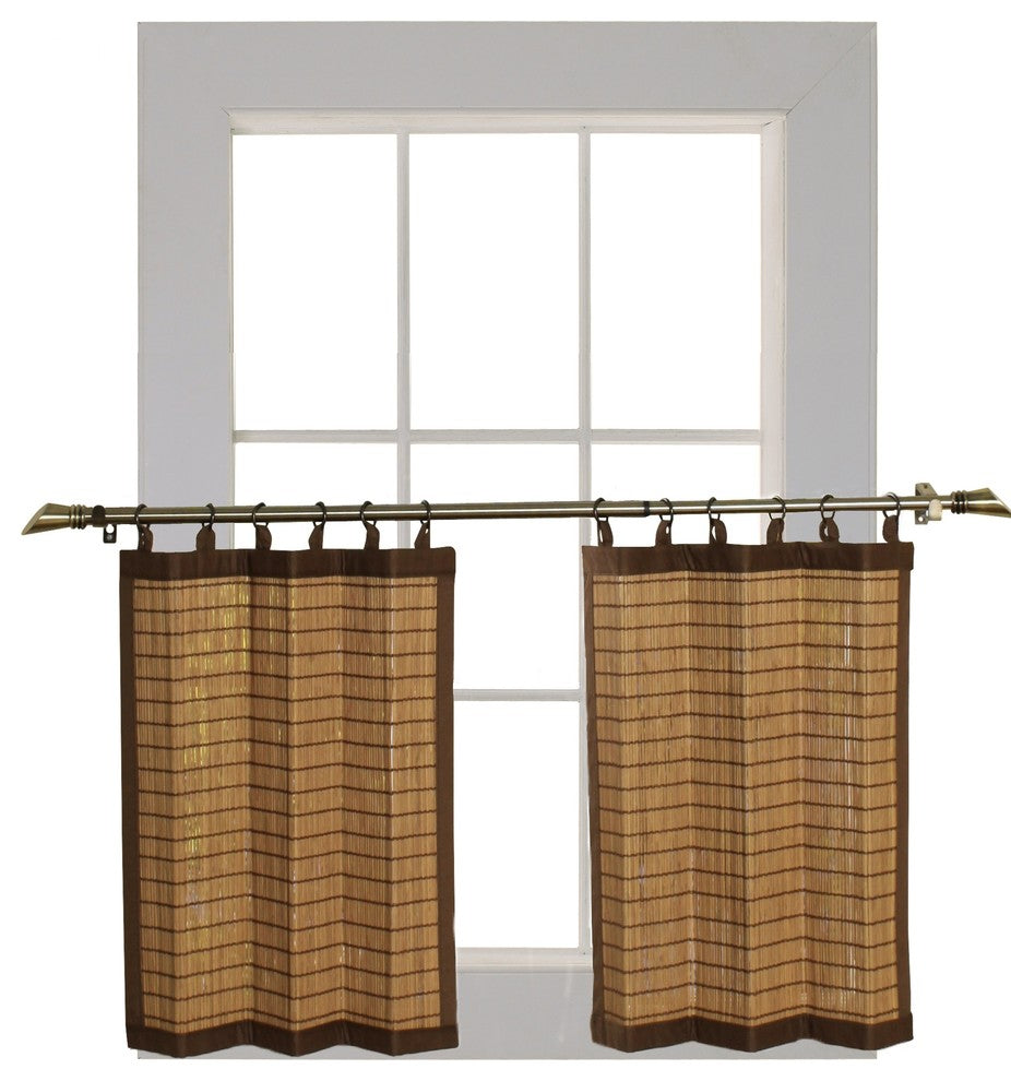Versailles Bamboo Wood Ring Top Tier Set, 24"x24" Colonial