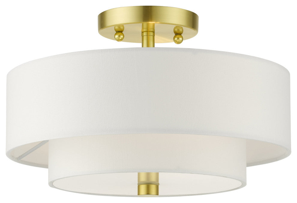 Satin Brass Timeless, Transitional, Versatile, Semi Flush