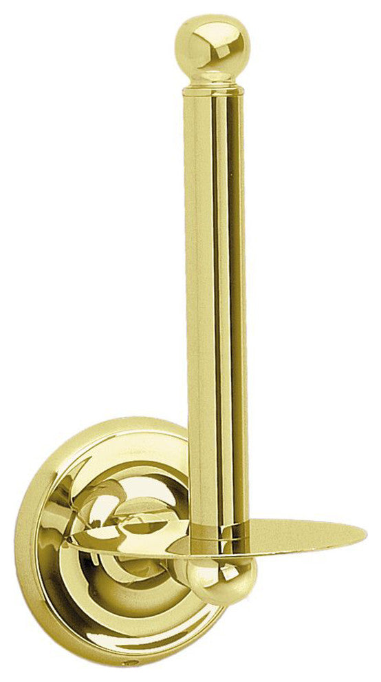 Villa Spare Toilet Roll Holder Polished Brass