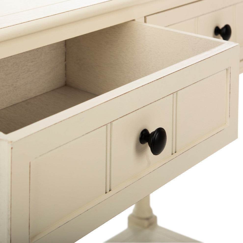 Safavieh Samantha 2-Drawer Console, Distressed Cream
