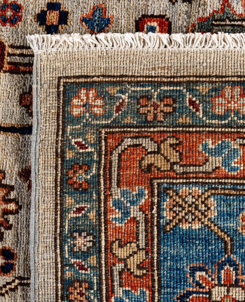Serapi One-of-a-Kind Hand-Knotted Area Rug Gray, 9'1" x 12'2"