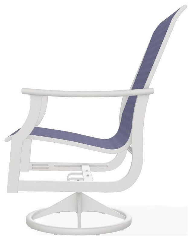 St. Catherine Sling Outdoor Swivel Rocker, Breeze/Snow