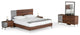 Nova Domus Palermo Italian Faux Concrete and Noce Bodrum Bed, Eastern King