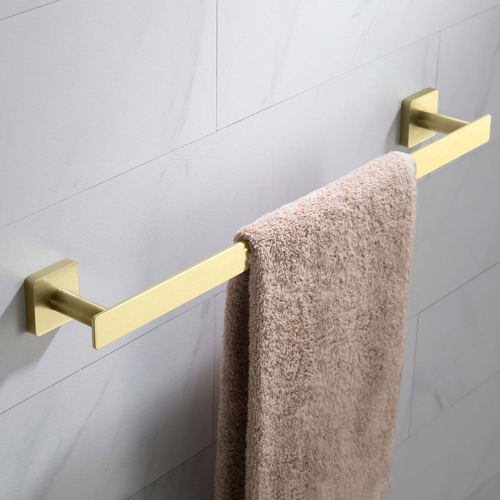 Blaze 18 inch Bathroom Towel Bar, Brushed Gold