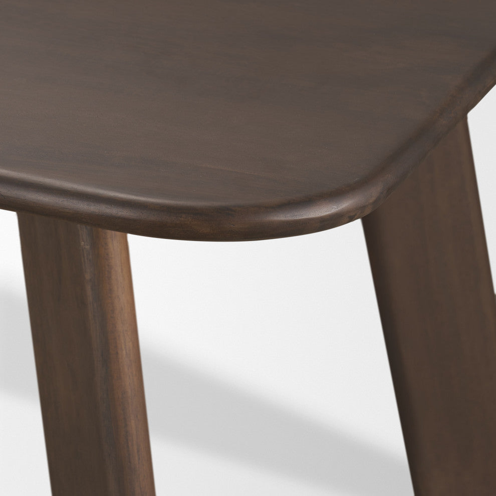 Welborn 84" Dark Brown Wood Rectangular Dining Table