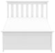 Classic Platform Bed, White Pine Wood Construction & Slatted Headboard, Twin