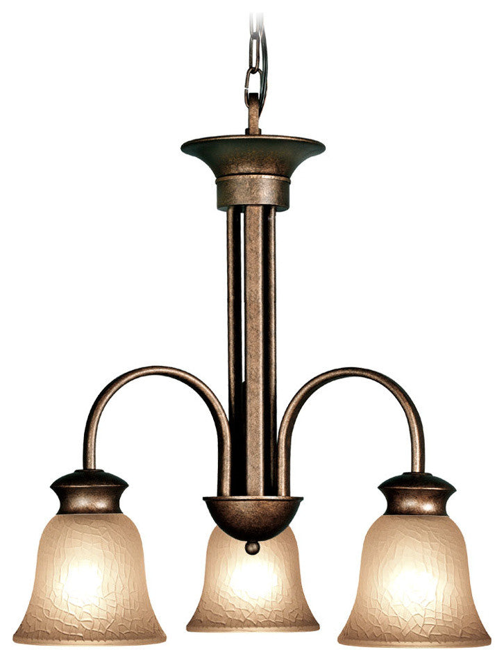 Dresden 3-Light Chandelier, Bronze