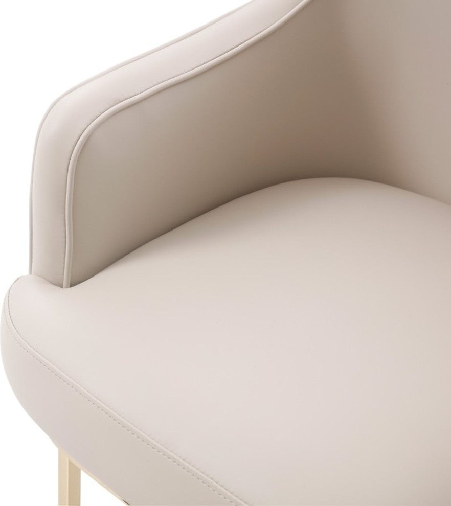 Modrest Tyler Gray and Gold Dining Chair