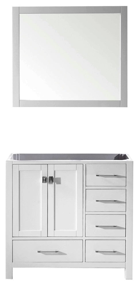 Virtu USA Caroline Avenue 36" Cabinet Only, White