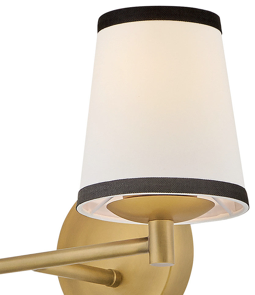Hinkley Sonia Small Two Light Vanity, Lacquered Brass