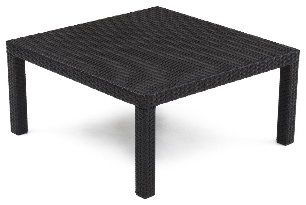 Deco 6 Piece Aluminum Outdoor Patio Sectional and Table Set, Charcoal Gray