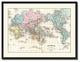World Vintage Antique Map Wall Art, 28"x37"