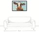 Curious Cow 1 Canvas Wall Art, 24"x36", Framed