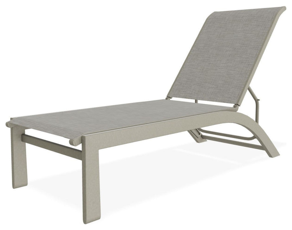 Kendall Sling Stackable Outdoor Chaise Lounge, Burke/Storm