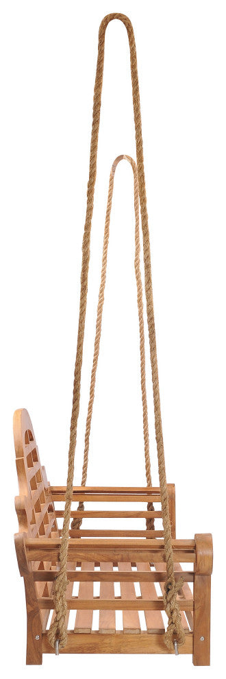 Teak Wood Lutyens Double Outdoor Porch Swing made from A-grade Teak Wood