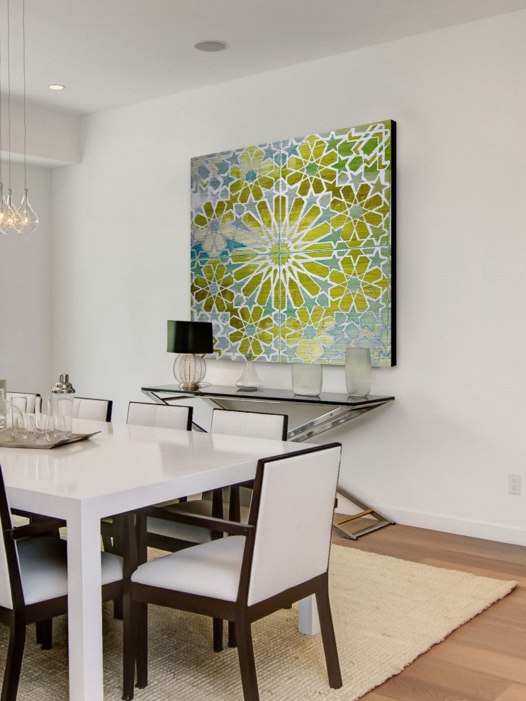 "Boucles" Print on Brushed Aluminum, 40"x40"