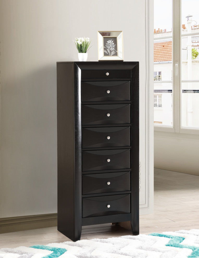 7-Drawer Lingerie Chest, Black