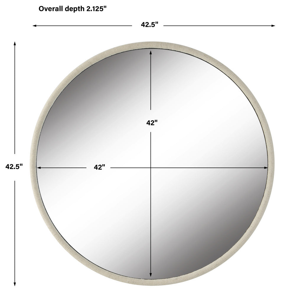 Uttermost Ranchero White Round Mirror