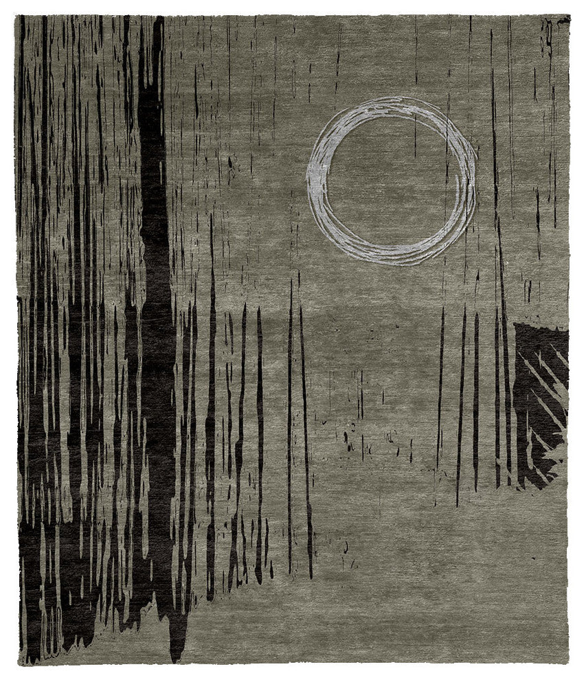 Silent Nature A Hand Knotted Tibetan Rug, 12' Square