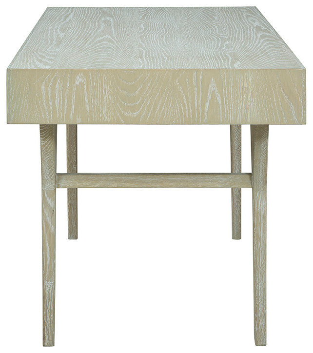 Hendrix 57" Wide Oak Desk, Off White