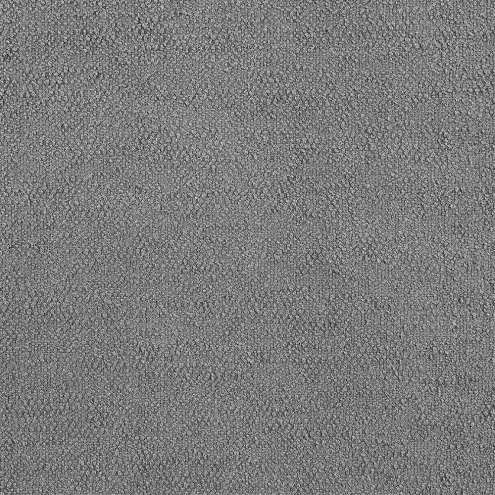 Upholstered Ottoman With Round Legs, Gray