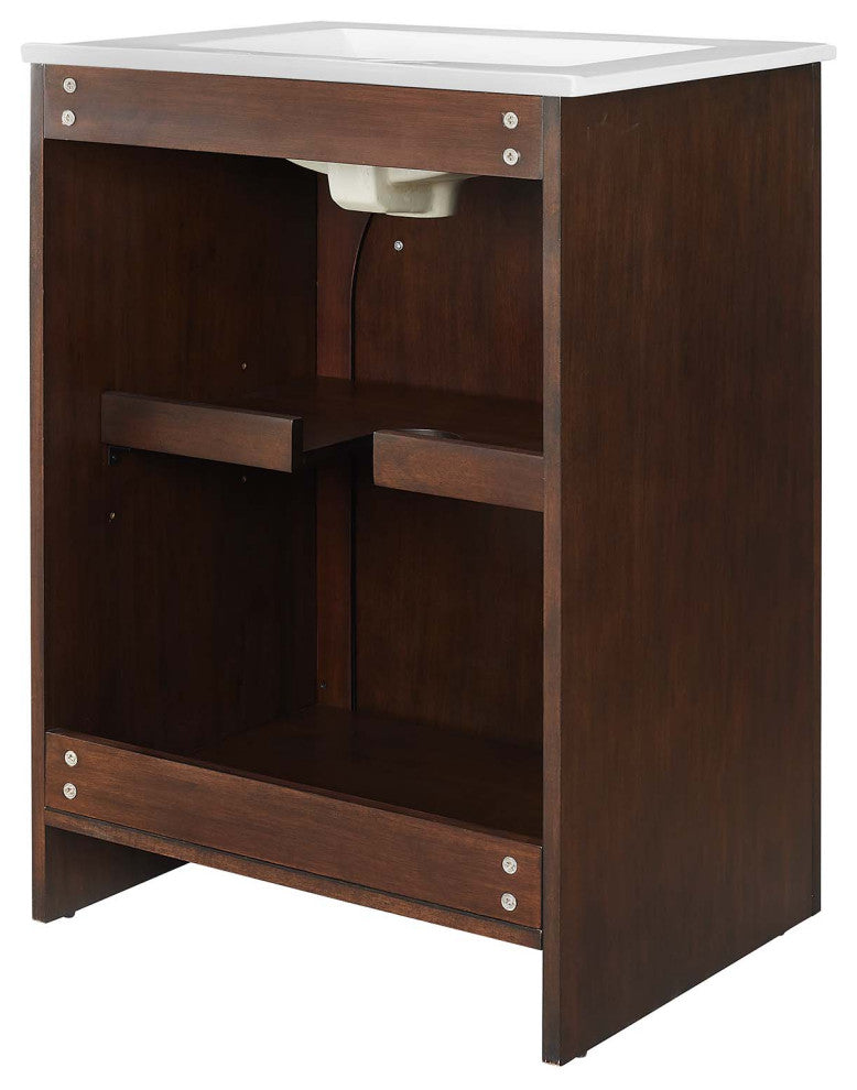 Appia 24" Bathroom Vanity - Walnut White