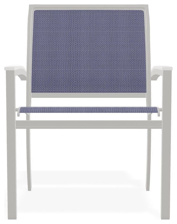 Bazza Sling Stackable Outdoor Dining Chair, Breeze/Snow