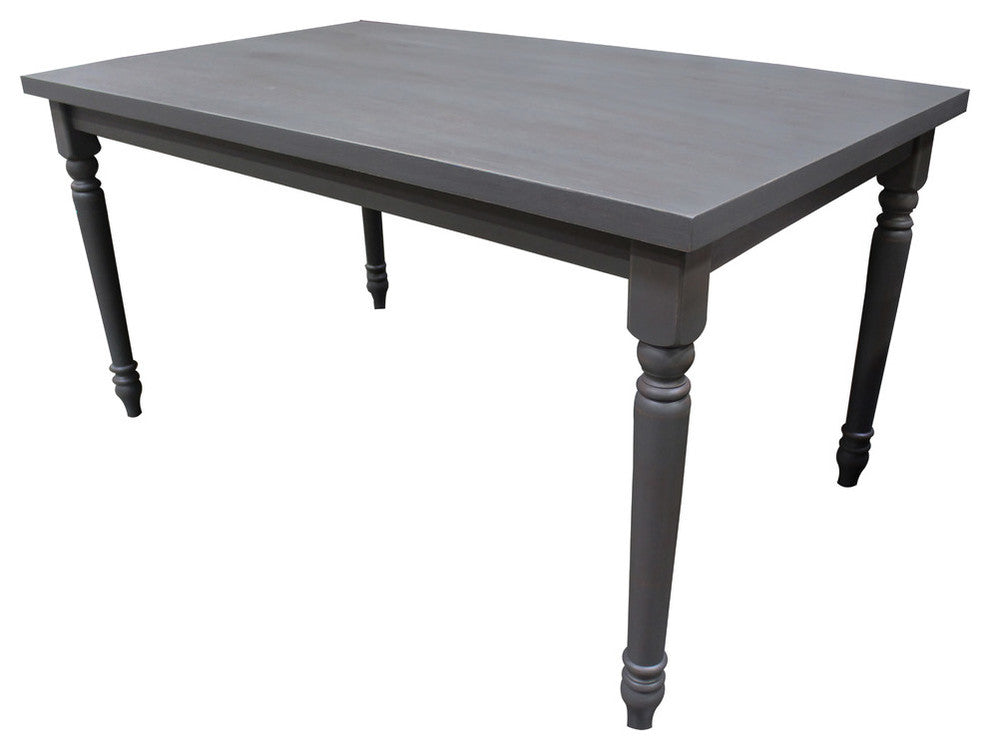 Luxembourg Rectangular Dining Table, Rustic Gray
