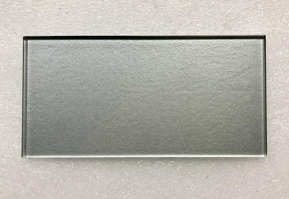Metallics 3"x6" Glass Subway Tile,White, Set of 128