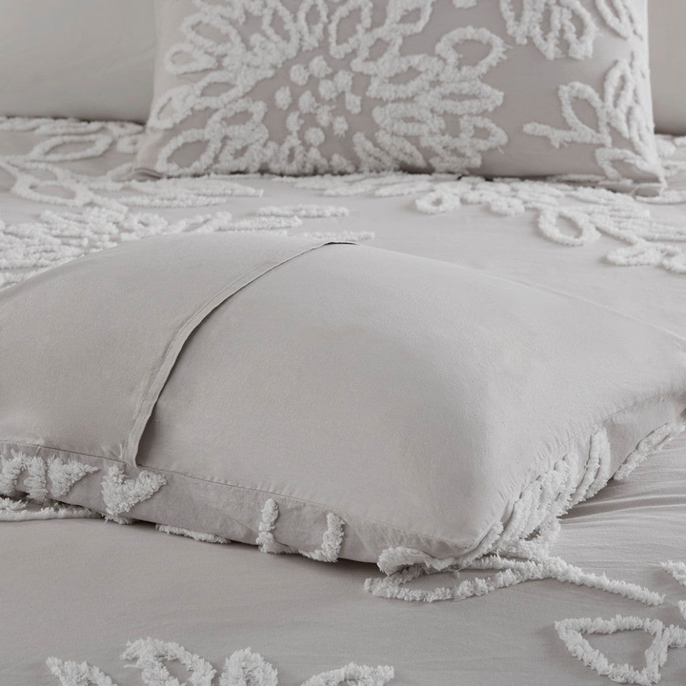 Madison Park Veronica 3 Piece Tufted Cotton Chenille Floral Comforter Set