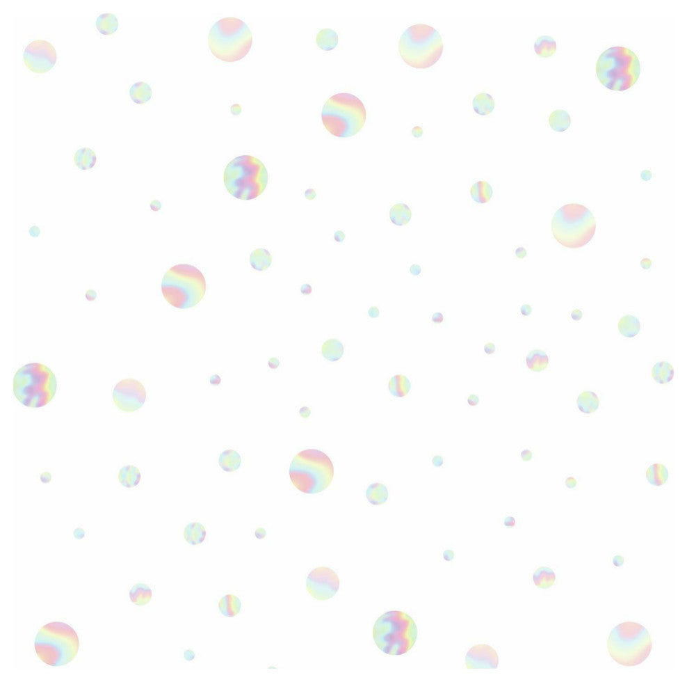 Holographic Circle Peel And Stick Wall Decals, holographic