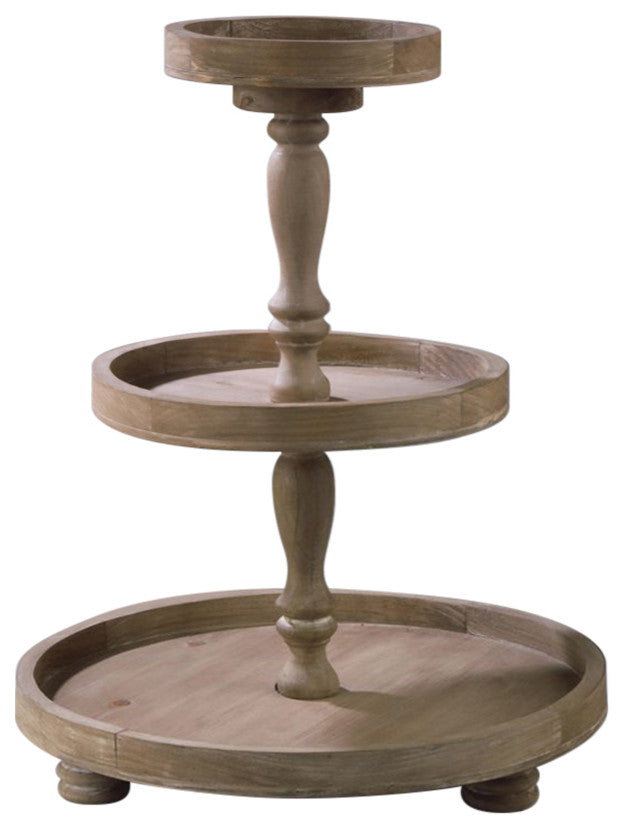 3 Tier Wooden Display Stand, Brown