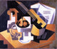 Juan Gris Guitar and Fruit Bowl on a Table - 20" x 25" Premium Canvas Print