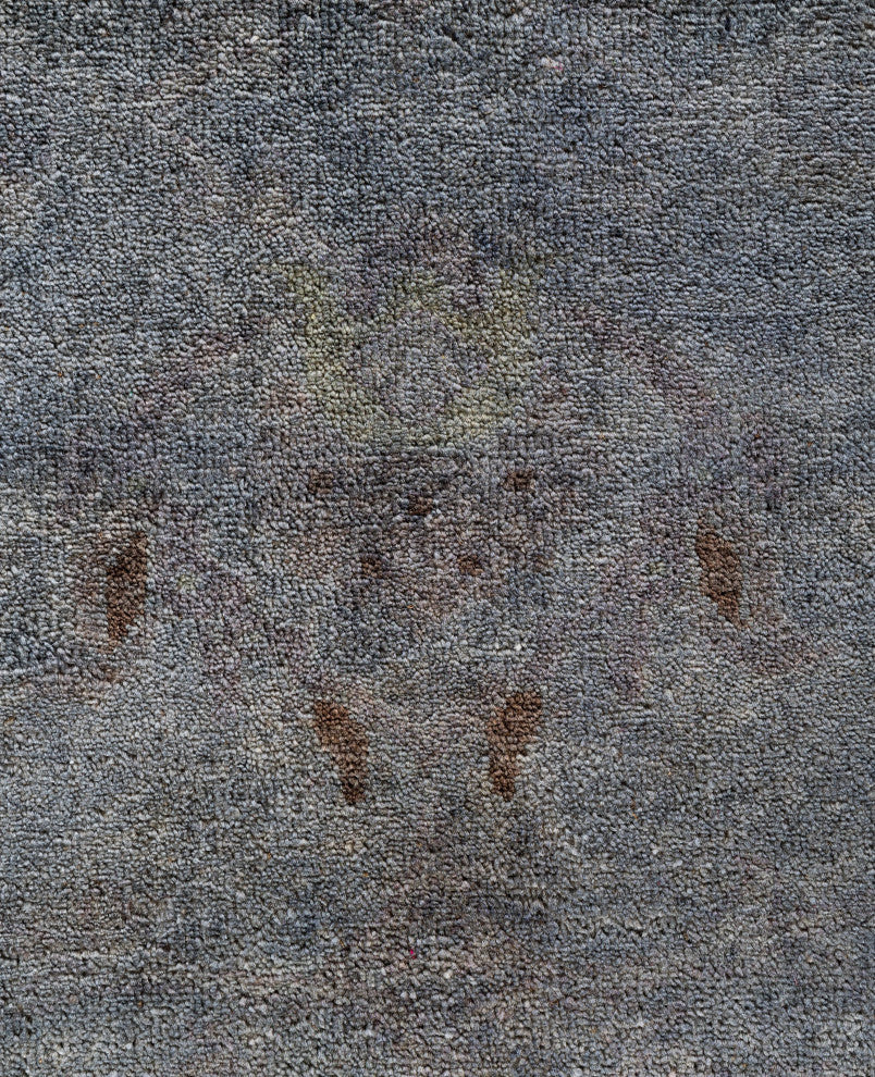 Overdyed One-of-a-Kind Hand-Knotted Area Rug Gray, 9' 4" x 12' 2"