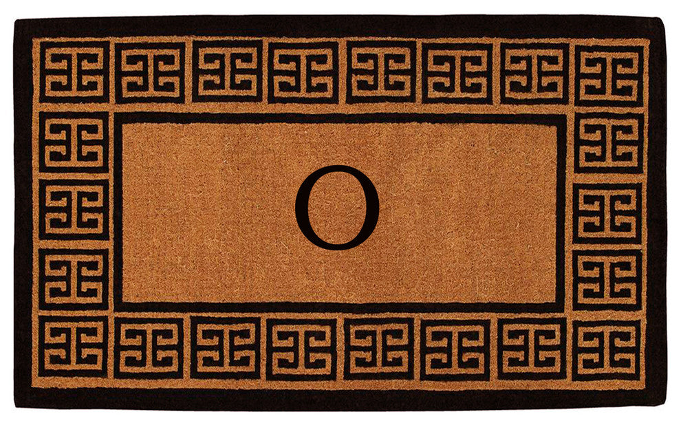 The Grecian Monogram Doormat, Extra-Thick 3'x6', Letter O