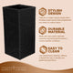 Sierra Square Wicker Planter 2-piece Set in Black