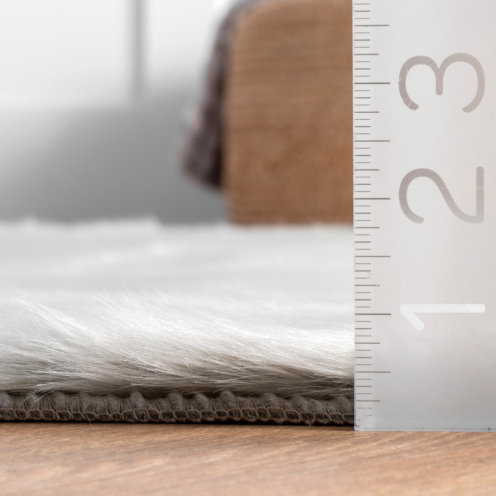 Nuloom Drummond Shag Area Rug, Grey 7'6"x9'6"