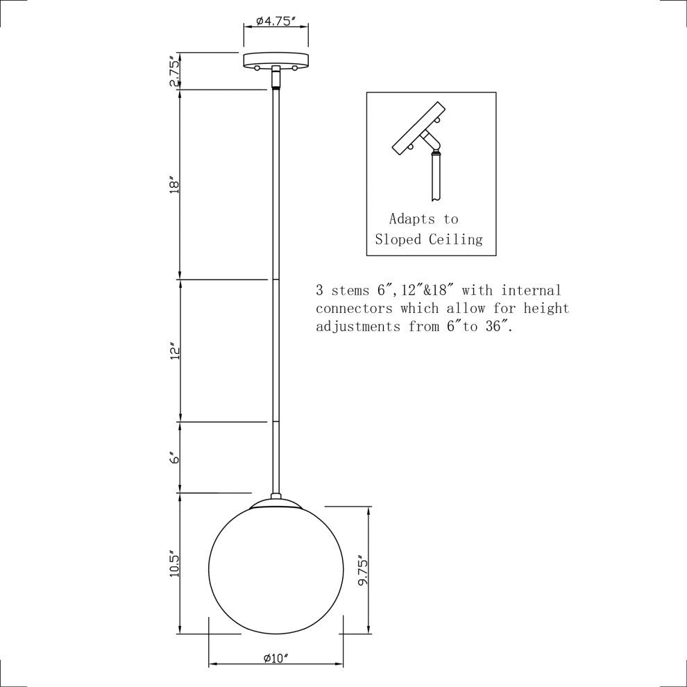 1-Light 10" Mini Pendant, Soft Gold