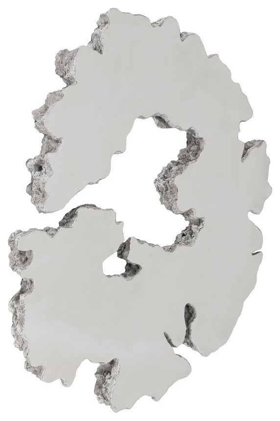 Lava Slice Wall Art, Resin, Stainless Steel, Large