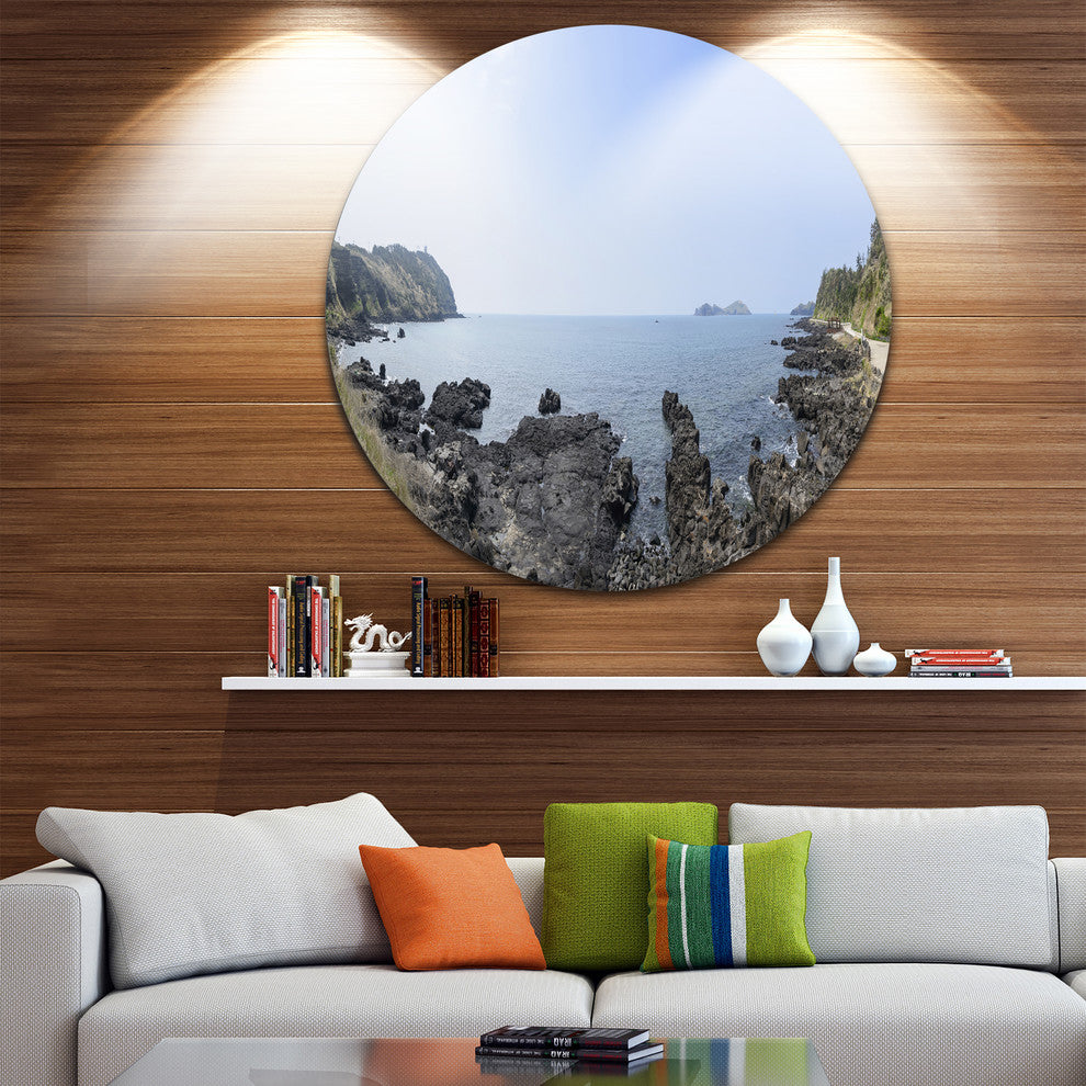 Landscape Of Olle Walking Path, Beach Round Wall Art, 11"