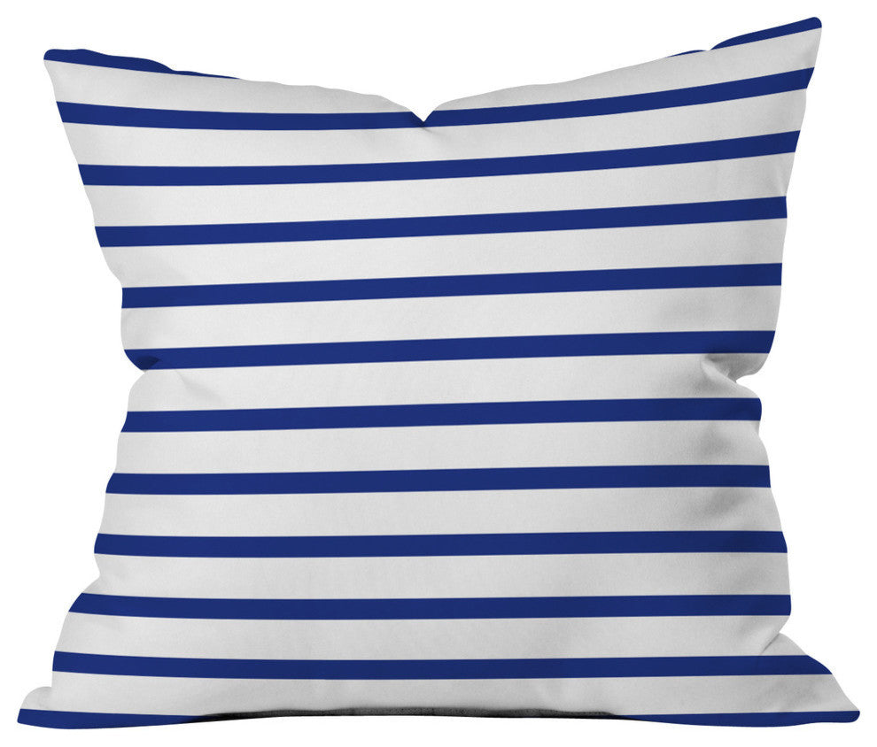 Holli Zollinger Nautical Stripe Outdoor Throw Pillow