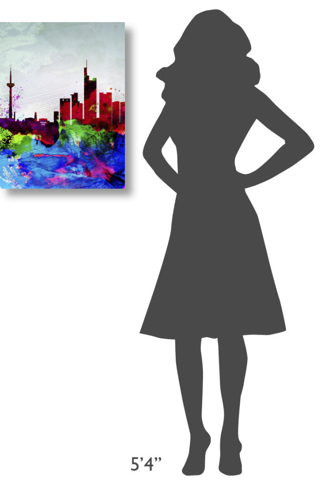 "Frankfurt Watercolor Skyline" Fine Art Print
