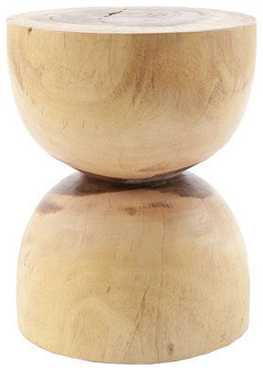 Hourglass Side Table, Chamcha Wood