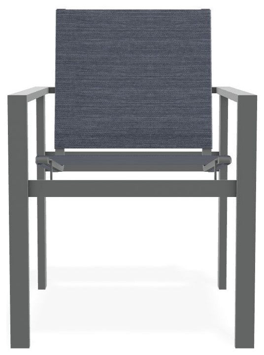 Tribeca Sling Outdoor Stackable Armchair, Augustine Denim/Graphite