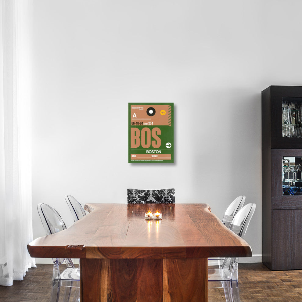 "BOS Boston Luggage Tag 1" Fine Art Print