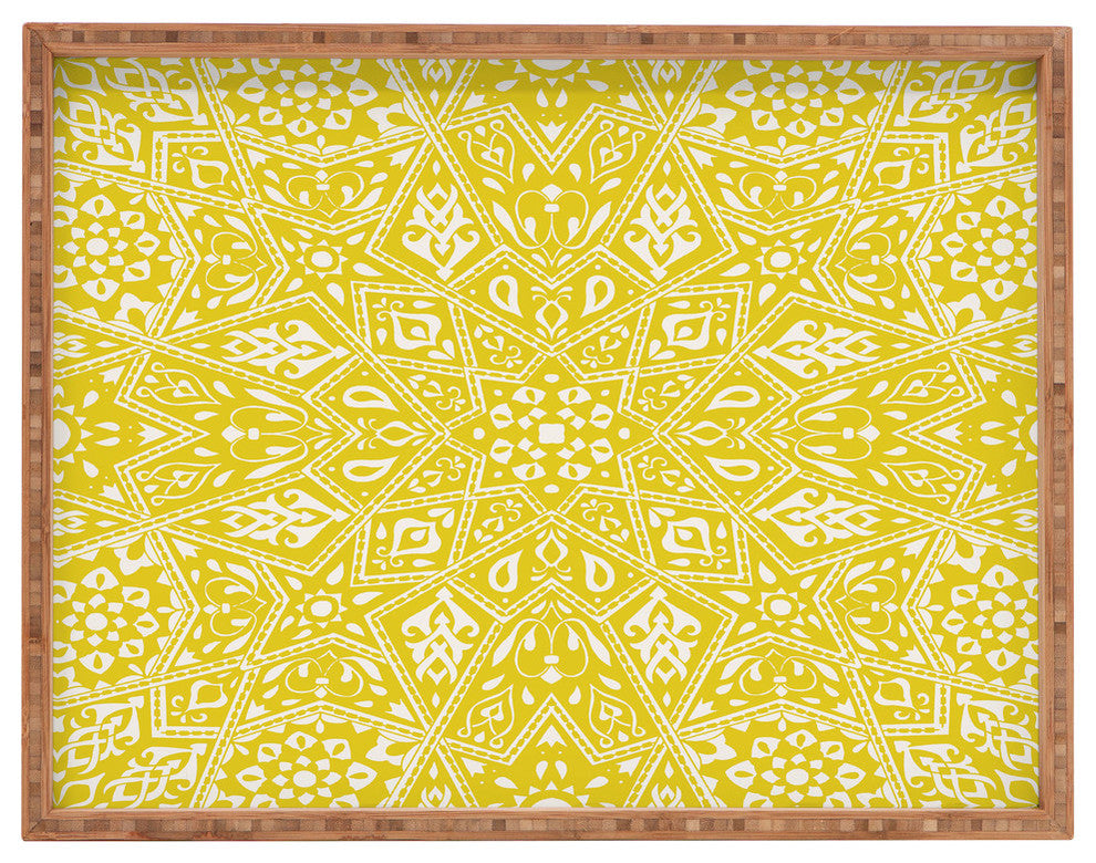 Deny Designs Aimee St Hill Amirah Yellow Rectangular Tray