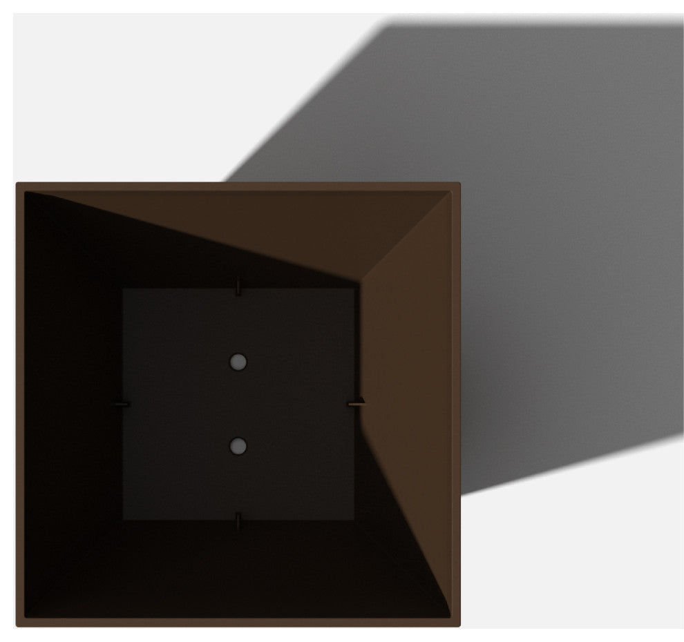 Nobleton Square Planter, Espresso, 22 Inch, 1 Pack