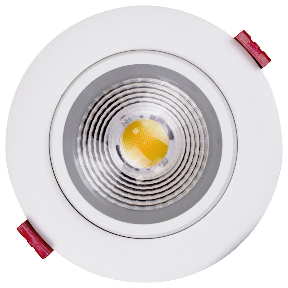 4" LED Gimbal Recessed Downlight, White, 3000k